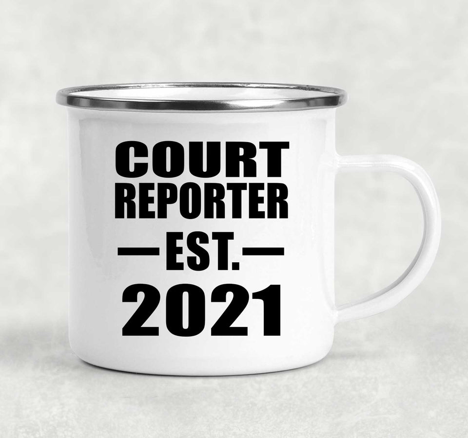 Court Reporter Established EST. 2021 - 12oz Camping Mug