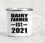 Dairy Farmer Established EST. 2021 - 12oz Camping Mug