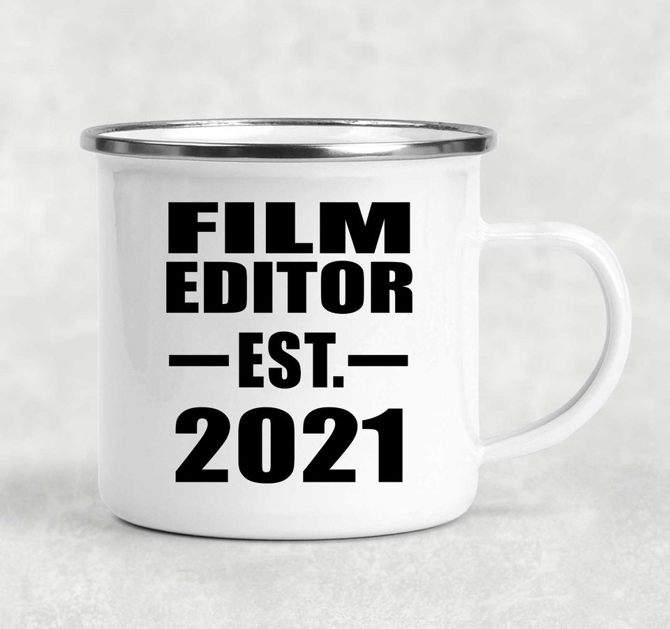 Film Editor Established EST. 2021 - 12oz Camping Mug