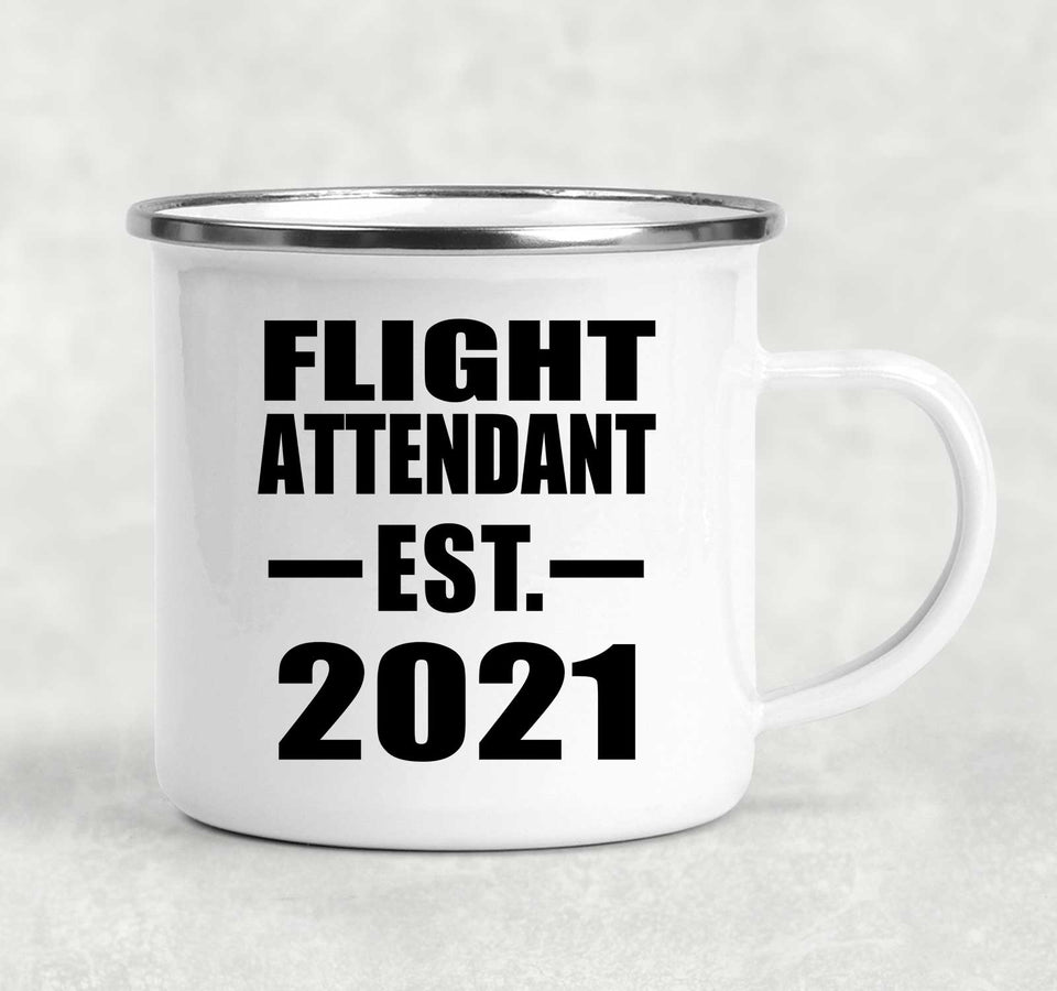 Flight Attendant Established EST. 2021 - 12oz Camping Mug