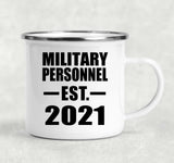 Military Personnel Established EST. 2021 - 12oz Camping Mug