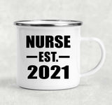 Nurse Established EST. 2021 - 12oz Camping Mug