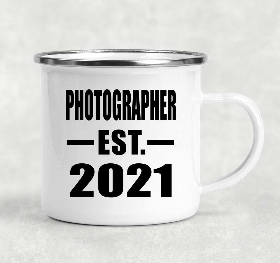 Photographer Established EST. 2021 - 12oz Camping Mug