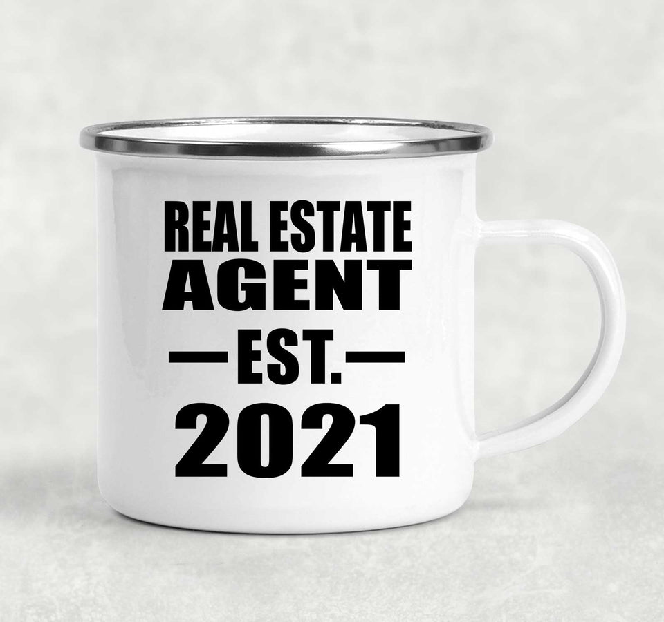 Real Estate Agent Established EST. 2021 - 12oz Camping Mug
