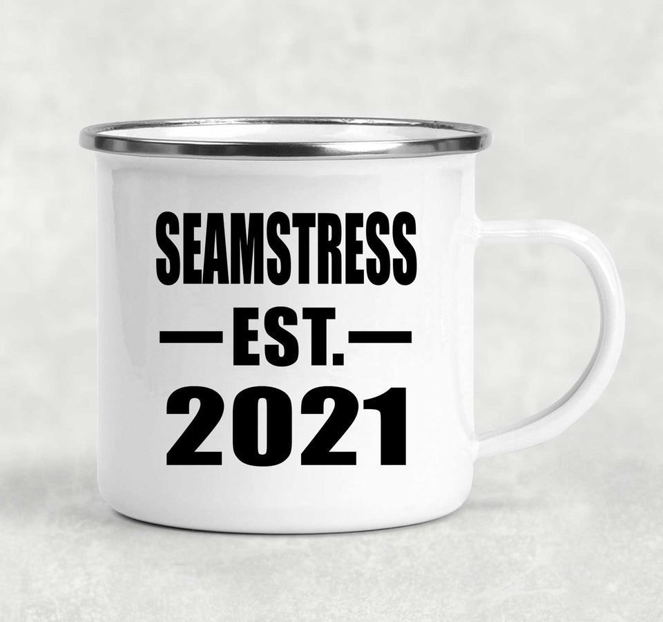 Seamstress Established EST. 2021 - 12oz Camping Mug
