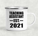 Teaching Assistant Established EST. 2021 - 12oz Camping Mug