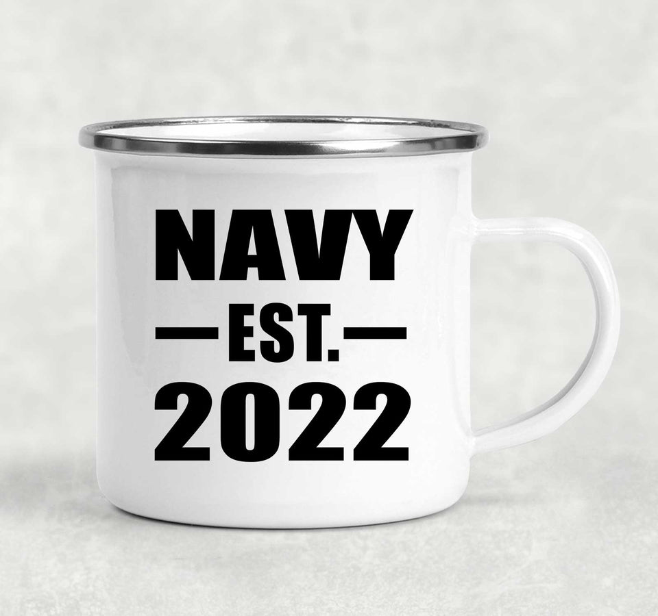Navy Established EST. 2022 - 12oz Camping Mug