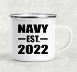 Navy Established EST. 2022 - 12oz Camping Mug