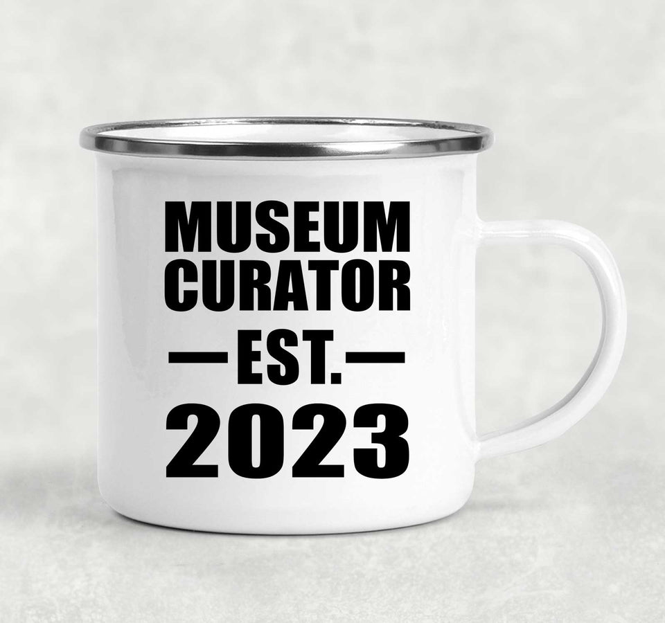 Museum Curator Established EST. 2023 - 12oz Camping Mug