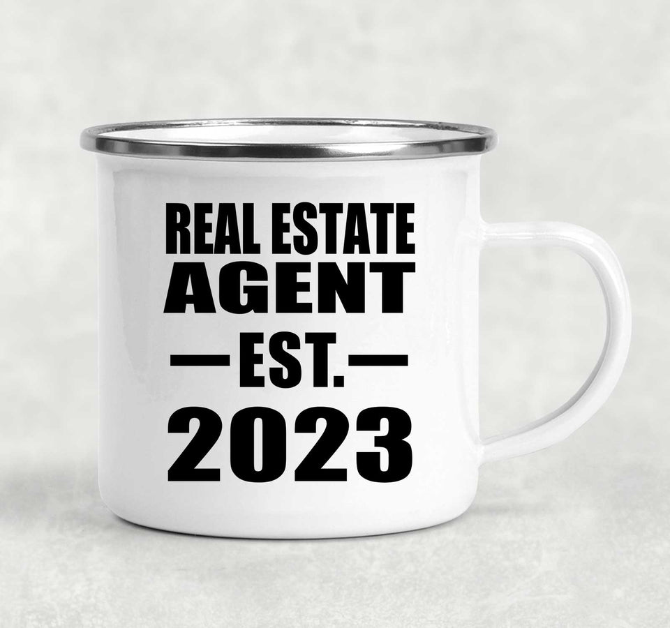 Real Estate Agent Established EST. 2023 - 12oz Camping Mug