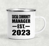 Social Community Manager Established EST. 2023 - 12oz Camping Mug