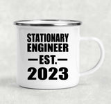 Stationary Engineer Established EST. 2023 - 12oz Camping Mug