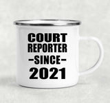 Court Reporter Since 2021 - 12oz Camping Mug