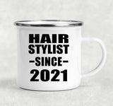 Hair Stylist Since 2021 - 12oz Camping Mug