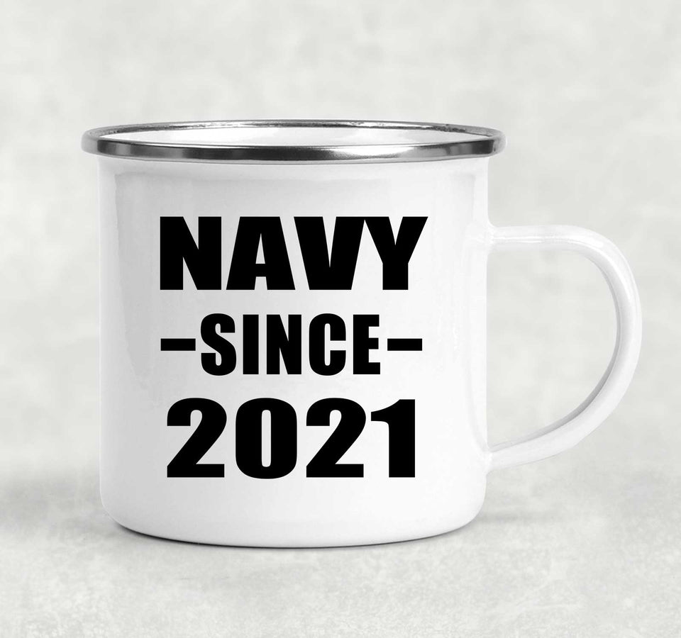 Navy Since 2021 - 12oz Camping Mug