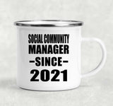 Social Community Manager Since 2021 - 12oz Camping Mug