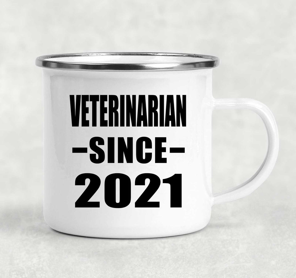 Veterinarian Since 2021 - 12oz Camping Mug