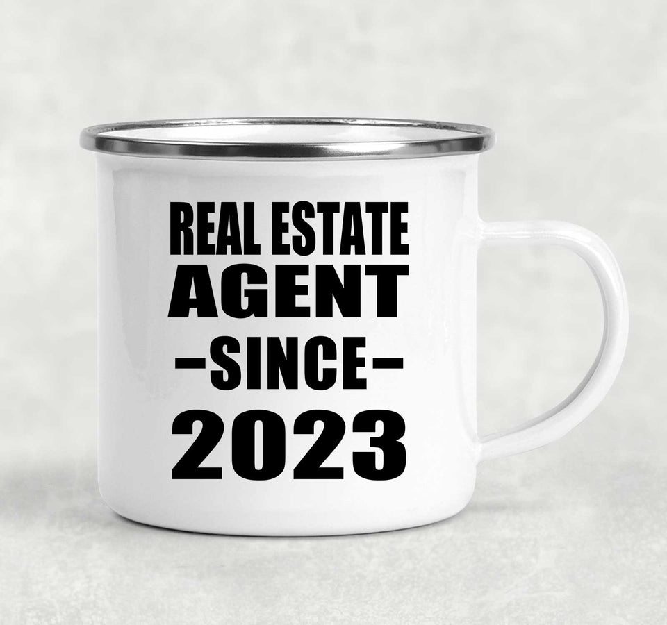 Real Estate Agent Since 2023 - 12oz Camping Mug