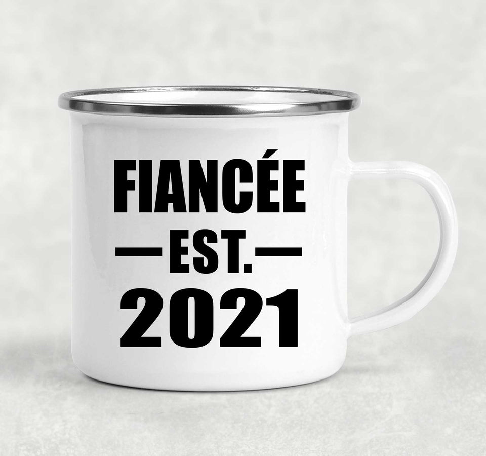 Fiancee Established EST. 2021 - 12oz Camping Mug
