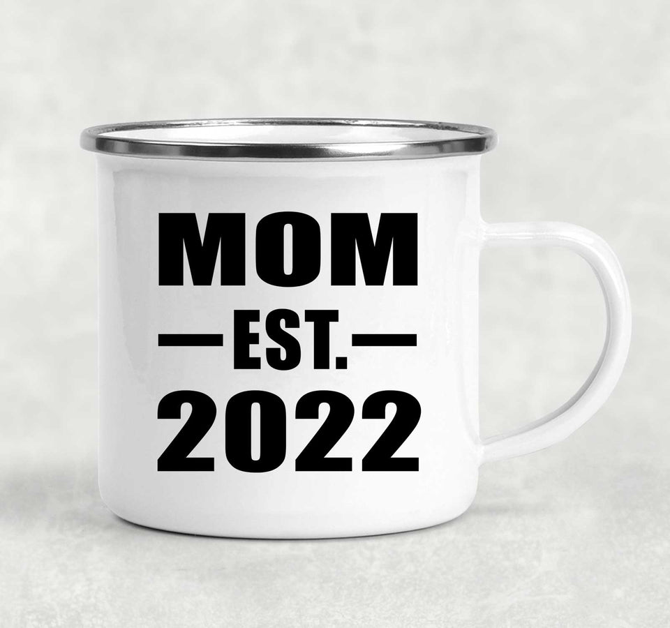 Mom Established EST. 2022 - 12oz Camping Mug