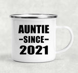 Auntie Since 2021 - 12oz Camping Mug