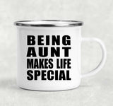 Being Aunt Makes Life Special - 12oz Camping Mug