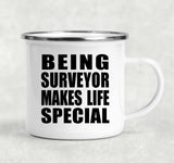 Being Surveyor Makes Life Special - 12oz Camping Mug