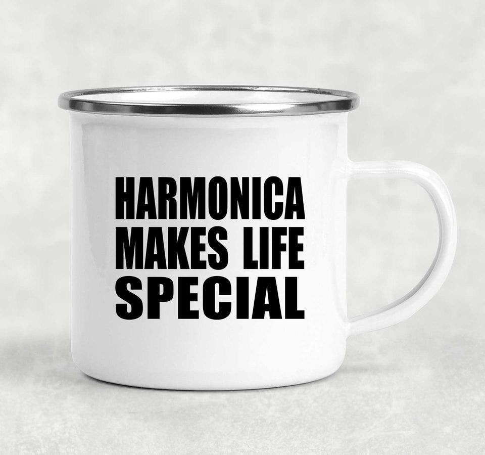 Harmonica Makes Life Special - 12oz Camping Mug