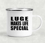 Luge Makes Life Special - 12oz Camping Mug