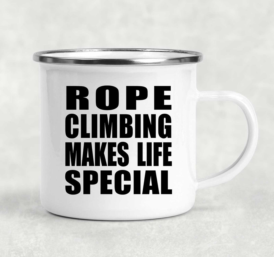 Rope Climbing Makes Life Special - 12oz Camping Mug