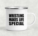 Wrestling Makes Life Special - 12oz Camping Mug