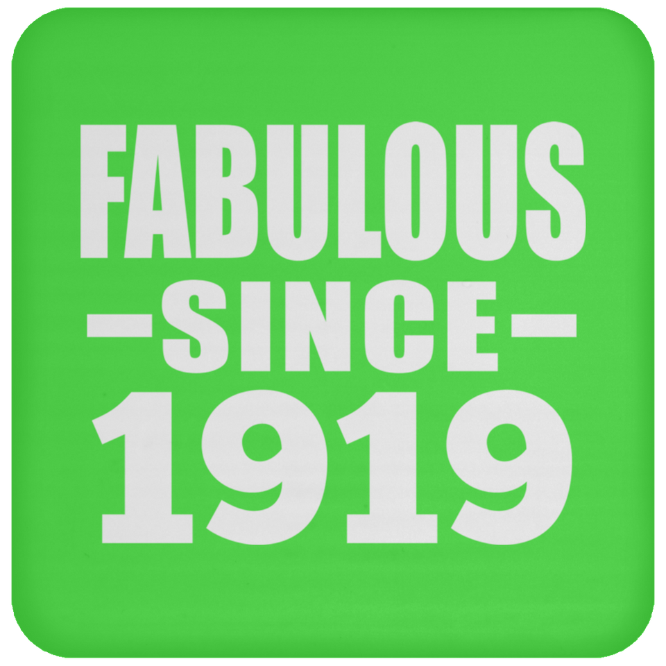 105th Birthday Fabulous Since 1919 - Drink Coaster