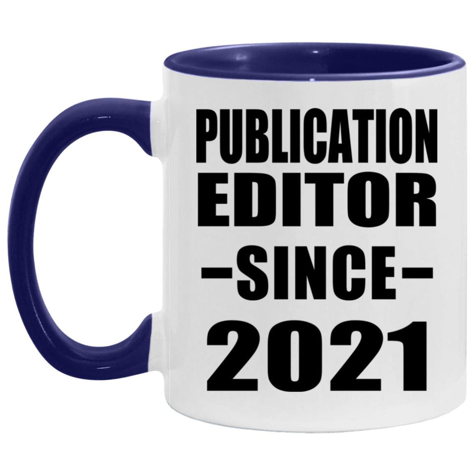 Publication Editor Since 2021 - 11oz Accent Mug Purple