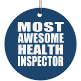 Most Awesome Health Inspector - Circle Ornament