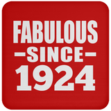 100th Birthday Fabulous Since 1924 - Drink Coaster