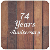 74th Anniversary 74 Years Anniversary - Drink Coaster E
