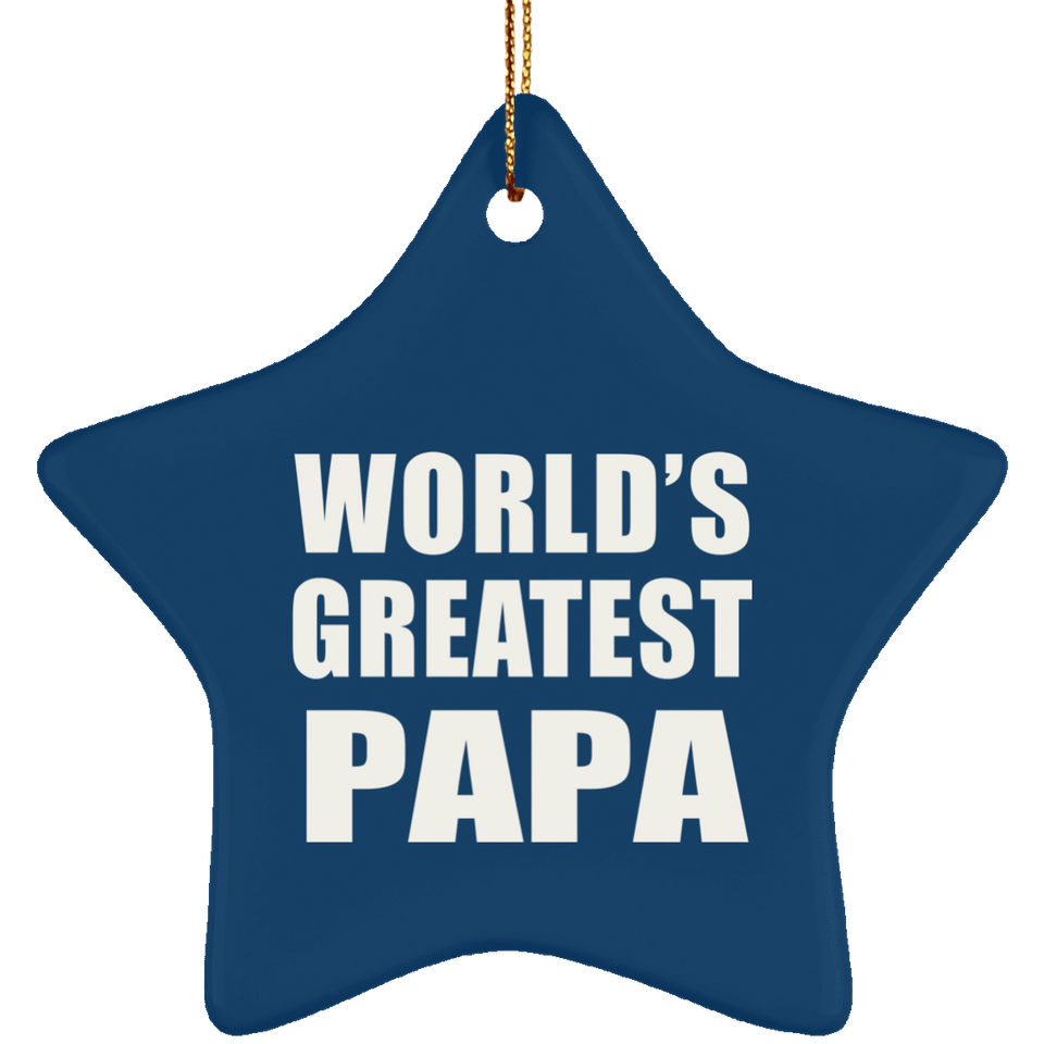 World's Greatest Papa - Star Ornament