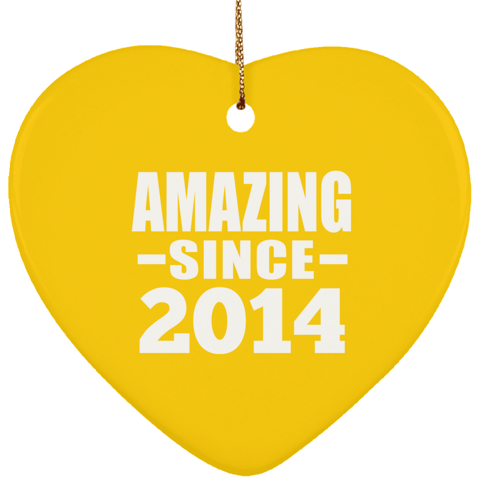 10th Birthday Amazing Since 2014 - Heart Ornament