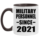 Military Personnel Since 2021 - 11oz Accent Mug Black