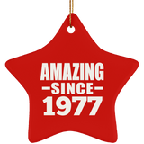 47th Birthday Amazing Since 1977 - Star Ornament