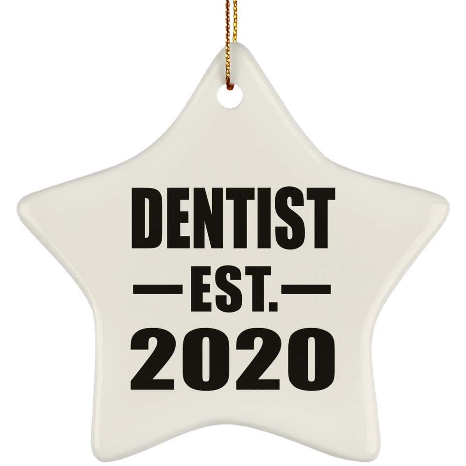Dentist Established EST. 2020 - Star Ornament