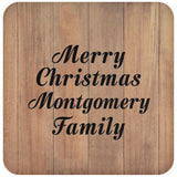 Merry Christmas Montgomery Family - Drink Coaster C