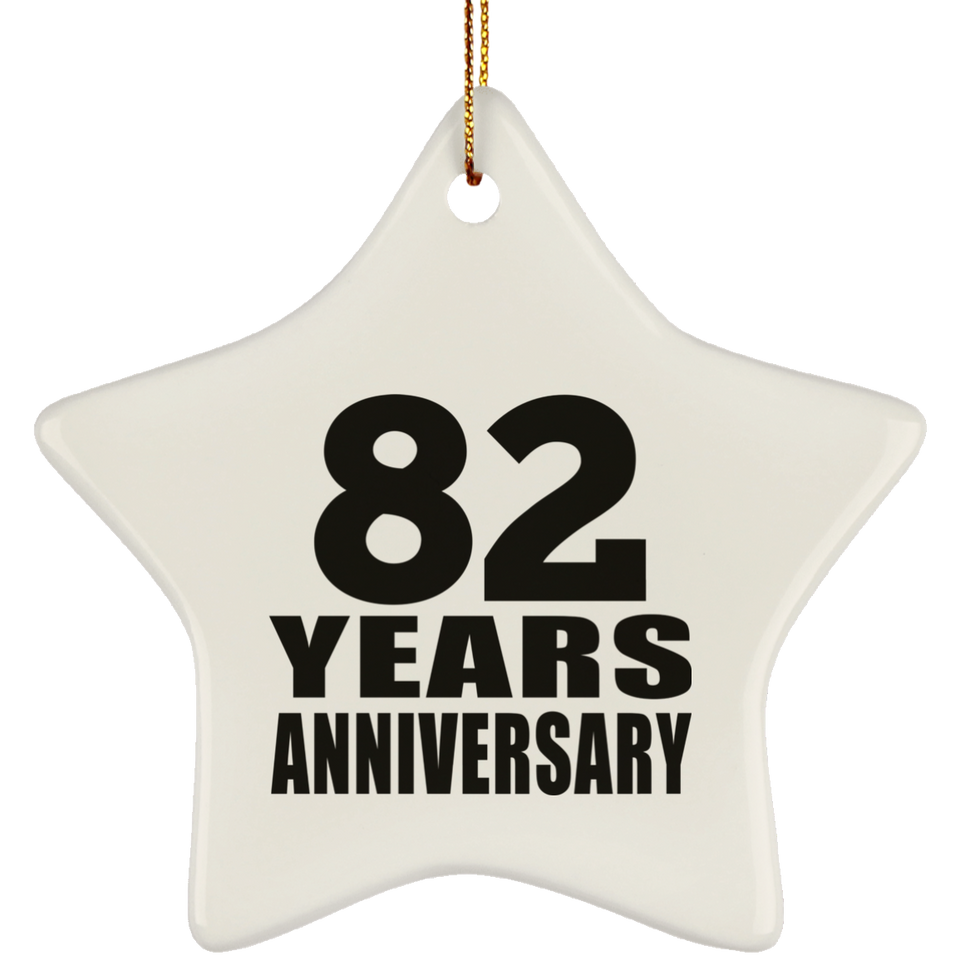 82nd Anniversary 82 Years - Star Ornament