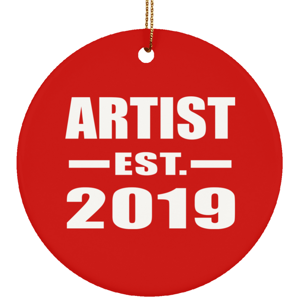 Artist Established EST. 2019 - Circle Ornament