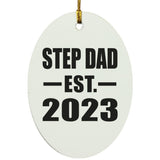 Step Dad Established EST. 2023 - Oval Ornament