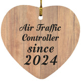 Air Traffic Controller Since 2024 - Heart Ornament C