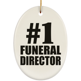 Number One #1 Funeral Director - Oval Ornament