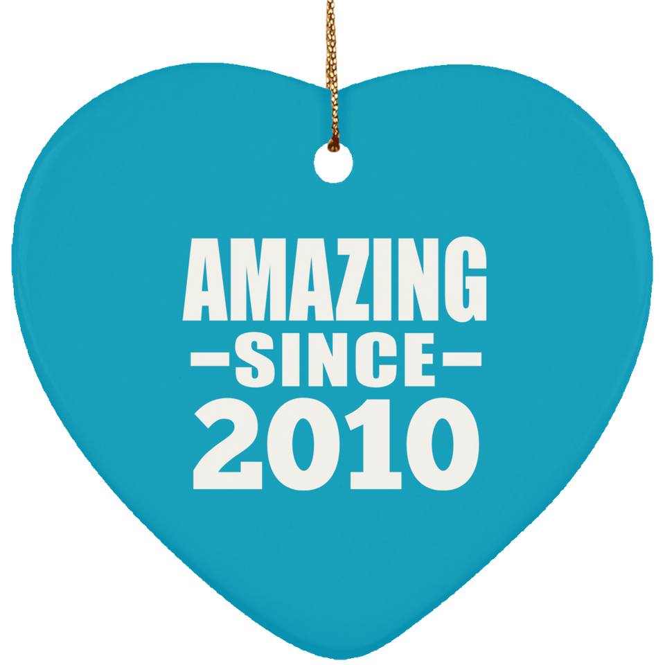 14th Birthday Amazing Since 2010 - Heart Ornament