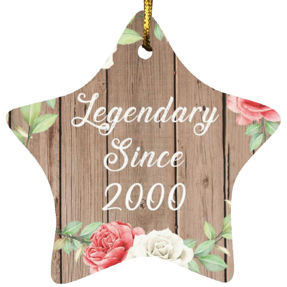 24th Birthday Legendary Since 2000 - Star Ornament B