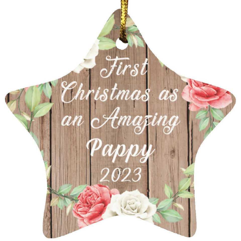 First Christmas As an Amazing Pappy 2023 - Star Ornament B